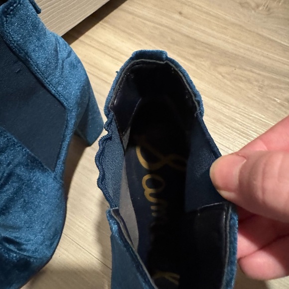 Sam Edelman Velvet Ankle Boots - Blue - Picture 4 of 4
